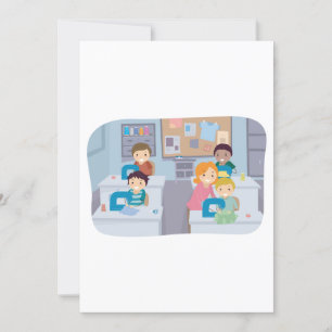 Invitation Cours de couture pour enfants Création et apprenti