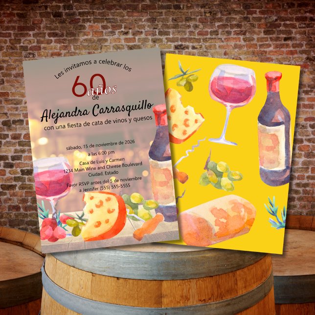 Invitation Cours de dégustation de vins espagnols et de froma (Créateur téléchargé)