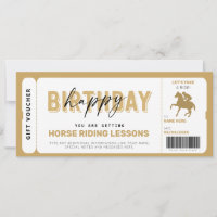 Cours d'équitation Billet Cadeau Ticket Chèque-Cad