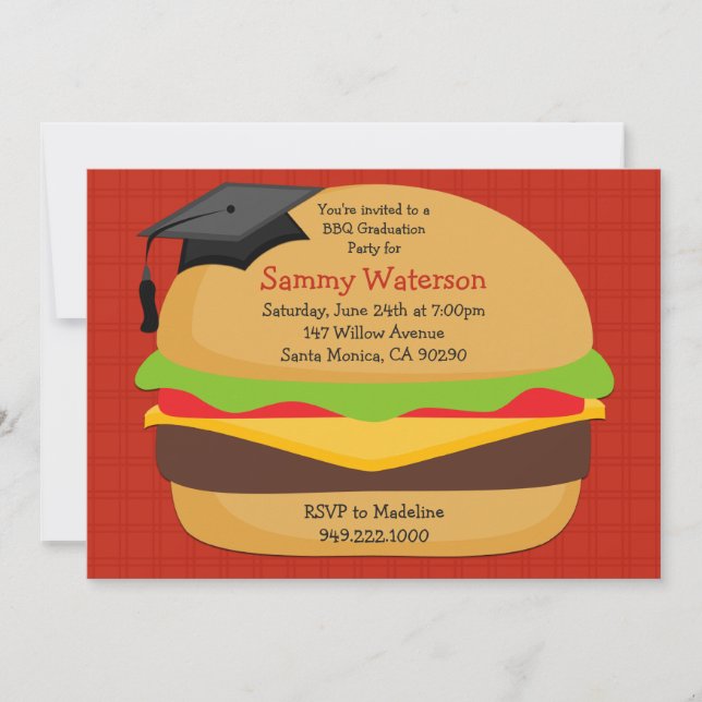Invitation Cours d'invitation du BBQ Graduation Party 2012 (Devant)