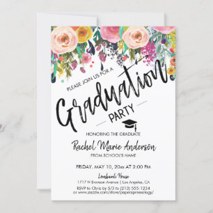 Invitation Cours Floral sur mesure Graduation