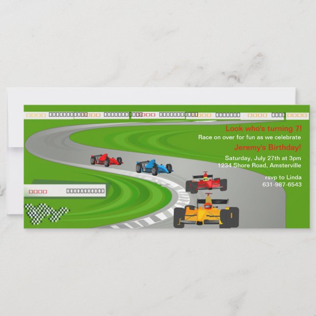 Invitation Course à l'invitation de finition (Devant)