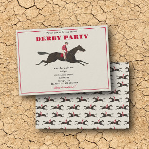 Invitation Course annuelle de la fête du Derby Cheval équestr