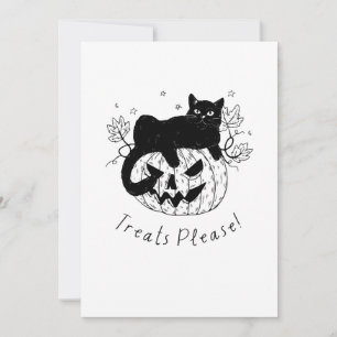 Invitation Course de chat d'automne Halloween