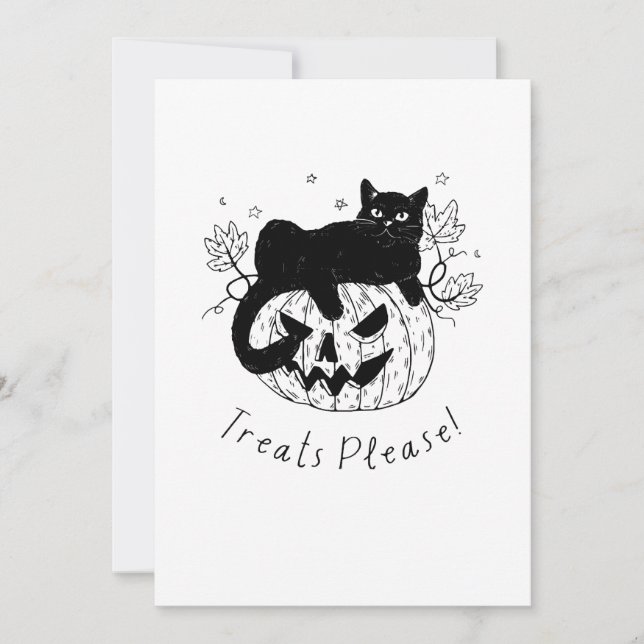 Invitation Course de chat d'automne Halloween (Devant)