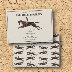 Invitation Course de chevaux annuelle Derby Fête Equitation