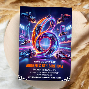 Invitation Course de Kart pour 6ème Anniversaire
