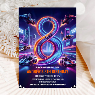 Invitation Course de Kart pour 8ème Anniversaire