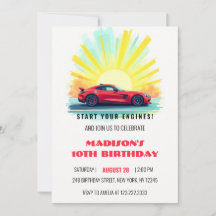 Course de vitesse moderne Red Sport Voiture Annive