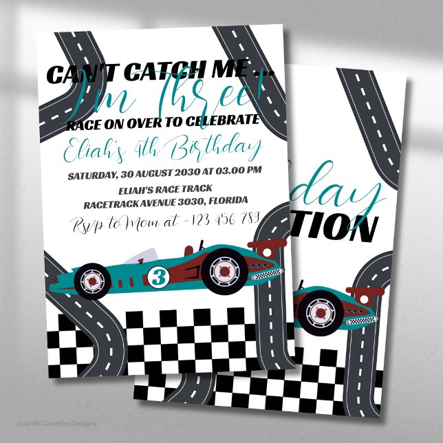 Invitation Course de voiture d'anniversaire Need for Speed (Créateur téléchargé)