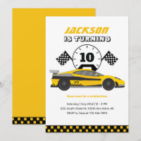Course Jaune Voiture Course Enfants Garçons Annive