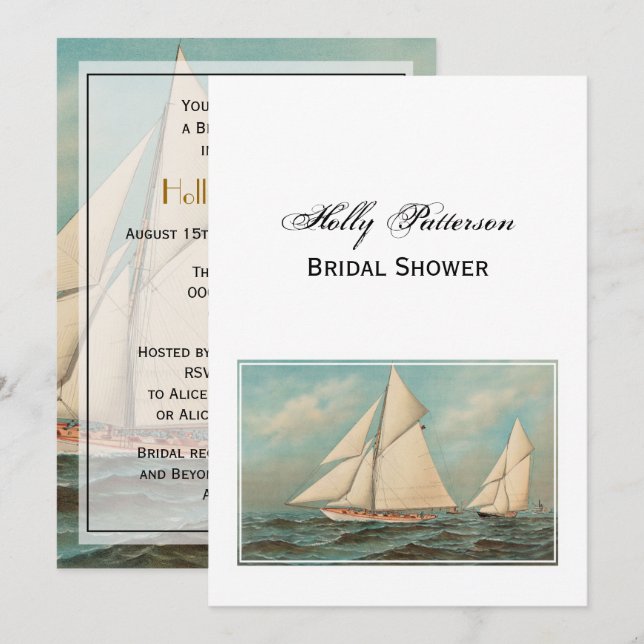 Invitation Course Nautique Vintage Yachts #1 (Devant / Derrière)