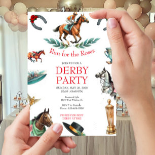 Invitation Course pour la course Rose Horse Derby Party