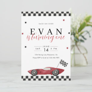 Invitation Course sur la voiture de course vintage pour 1er a