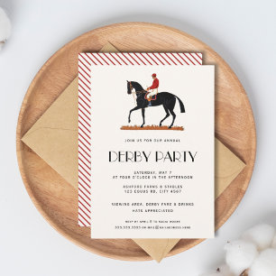 Invitation Course vintage Jockey Derby Party