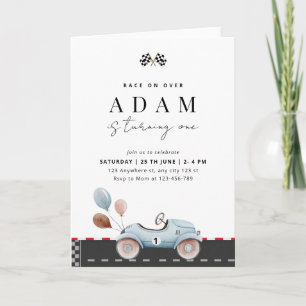 Invitation Course voiture Anniversaire Invitation, Fast un An
