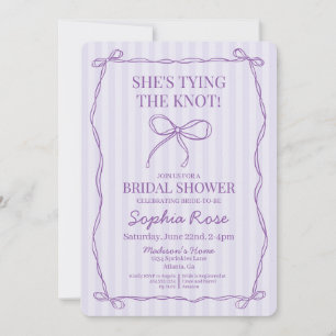 Invitation Coussin à coquette violet nouer la Fête des mariée