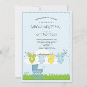 Invitation Coussin Bébé Baby shower Sur Vêtements
