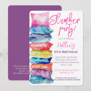 Invitation Coussin d'aquarelle de la partie de sciage