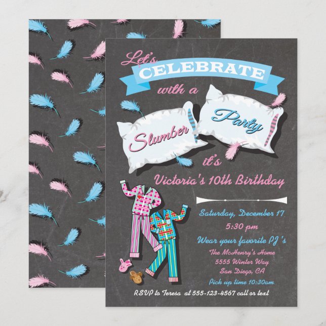 Invitation Coussin de la fête de bois d'oeuvre se battre dorm (Devant / Derrière)