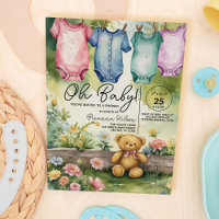 Coussins de tissu mignonne Baby shower d'aquarelle