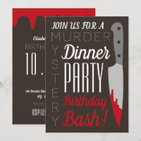 Couteau sanglant, Mystère du meurtre fête d'annive