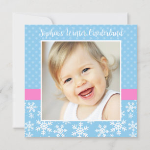 Invitation Couteaux de neige mignons Hiver Onederland Photo A