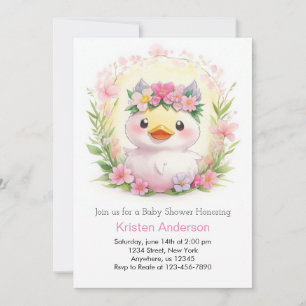 Invitation Couteaux en fleur : Un Baby shower de fille