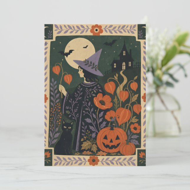 Invitation coutume de fête d'Halloween (Debout devant)