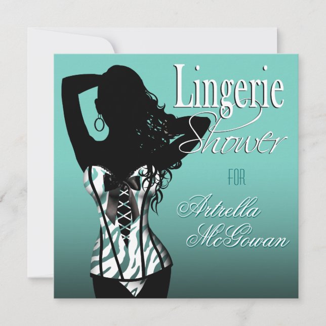 Invitation Coutume des parapluies Bombshell Lingerie Zebra Co (Devant)