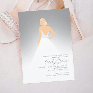 Invitation Couture gris et beige Mariage Fête des mariées rob