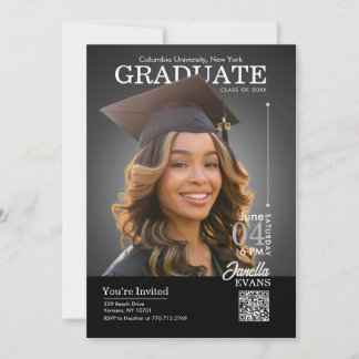 Invitation Couverture de magazine Casquette de remise des dip