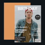 Invitation Couverture de magazine moderne pour son 39e annive<br><div class="desc">Invitation pour couverture de magazine moderne pour son 39e anniversaire</div>