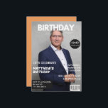 Invitation Couverture de magazine moderne pour son 62e annive<br><div class="desc">Invitation Couverture de magazine moderne pour son 62e anniversaire</div>