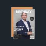 Invitation Couverture de magazine moderne pour son 68e annive<br><div class="desc">Invitation pour couverture de magazine moderne pour son 68e anniversaire</div>