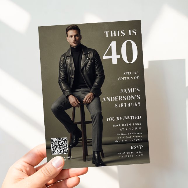 Invitation Couverture de magazine personnalisée avec photo d' (Créateur téléchargé)