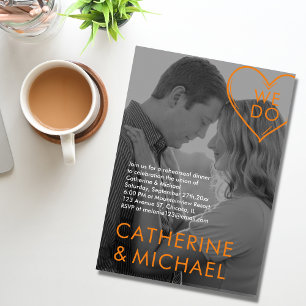 Invitation Couverture de magazine - photo foncée - minimalist