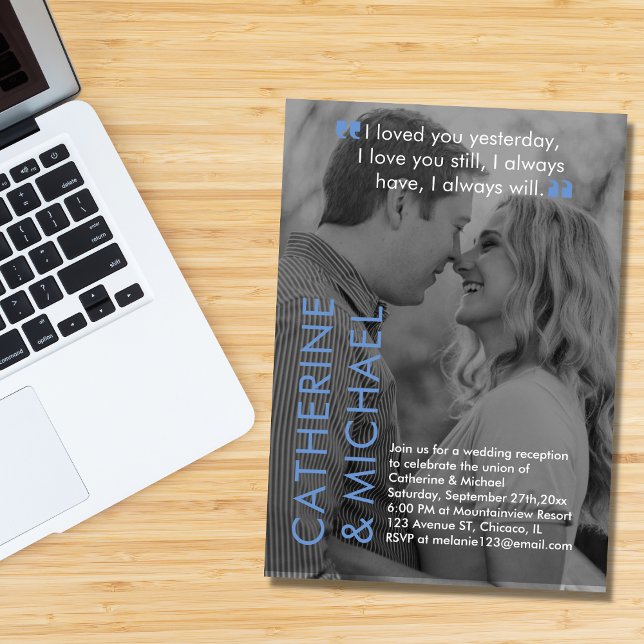 Invitation Couverture de magazine Photo sombre Moderne Minima (Créateur téléchargé)