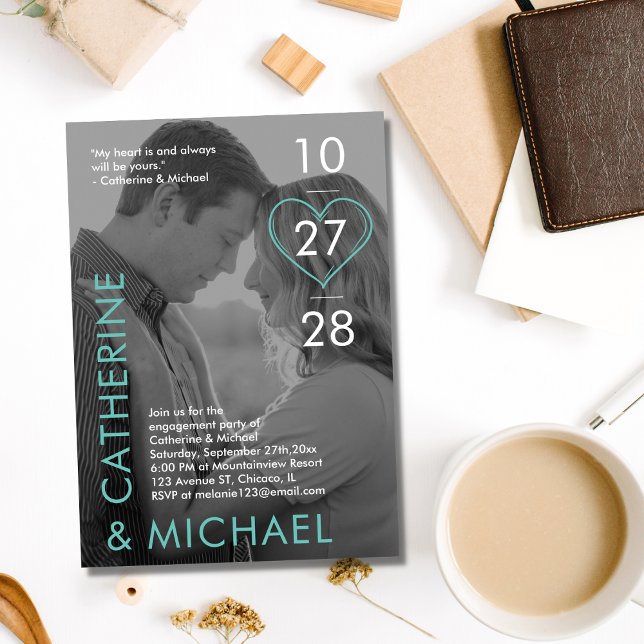 Invitation Couverture de magazine Photo sombre Moderne Minima (Créateur téléchargé)