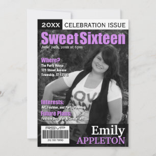 Invitation Couverture de magazine Sweet sixteen violet Invita
