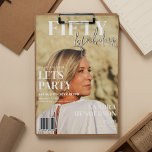 Invitation Couverture de magazine tendance | 50e fête d'anniv<br><div class="desc">"Préparez-vous à fêter votre grand jour avec des êtres chers - il est temps pour une fête d'anniversaire comme personne d'autre! Notre magazine couvre les invitations photo thématiques ajouter une touche chic et moderne à votre événement, s'assurant qu'il sera un à retenir. Personnalisez vos invitations avec votre photo préférée, vos...</div>