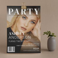 Couverture de magazine tendance | Fête d'anniversa