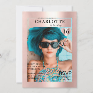 Invitation Couverture de magazine tendance inspirée
