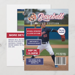 Invitation Couverture du magazine All American Boy Baseball p