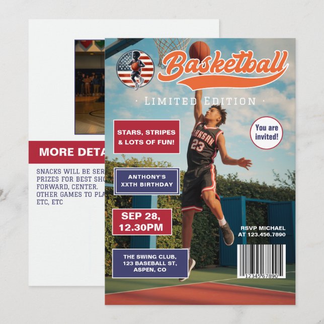 Invitation Couverture du magazine American Boy Basketball pou (Devant / Derrière)