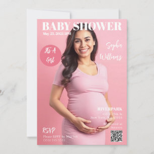 Invitation Couverture du magazine baby shower