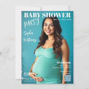 Invitation Couverture du magazine baby shower