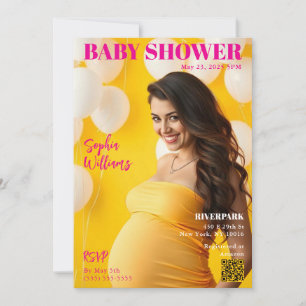 Invitation Couverture du magazine baby shower