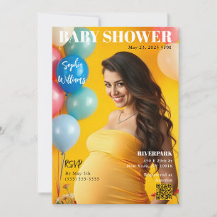 Invitation Couverture du magazine baby shower