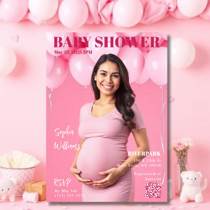 Invitation Couverture du magazine baby shower